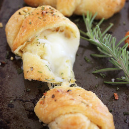 Cheesy Stuffed Garlic Butter Crescent Rolls
