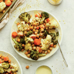 Cheezy Chickpea Sheet Pan Meal