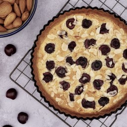 Cherry Bakewell tart (frangipane)