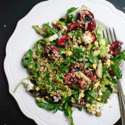 Cherry Couscous and Arugula Salad with Balsamic Vinaigrette (plus a giveawa