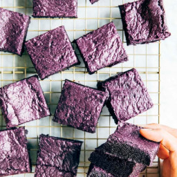Chewy and Fudgy Purple Ube Brownies