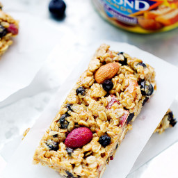 Chewy Blueberry Almond Granola Bars