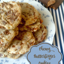 Chewy Butterfinger Cookies