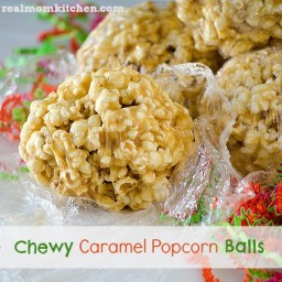 Chewy Caramel Popcorn Balls