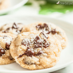 Chewy Coconut Chocolate Chip Cookies