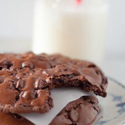 Chewy, Fudgy Flourless Chocolate Cookies