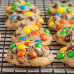 Chewy M and M Chocolate Chip Cookies