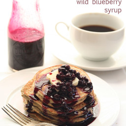 Chia Seed Blender Pancakes with Wild Blueberry Syrup