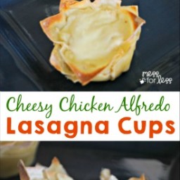 Chicken Alfredo Lasagna Cups