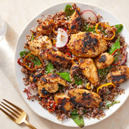 Chicken & Quinoa Salad with Sweet Peppers & Radishes