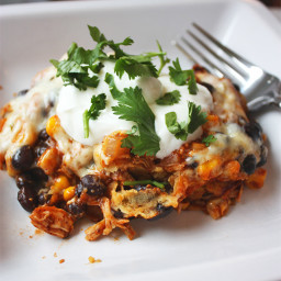 Chicken and Black Bean Mexican Casserole