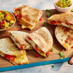 Chicken and cheese quesadillas