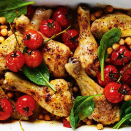 Chicken and chickpea tray bake recipe