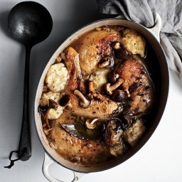 Chicken and Dumplings with Mushrooms