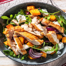Chicken and Feta Jumble with Butternut Squash and Rocket