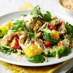 Chicken and mango salad with toasted coconut