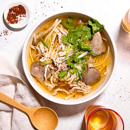 Chicken and Mushroom Noodle Soup