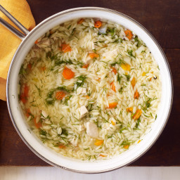 Chicken and Orzo Soup with Fennel