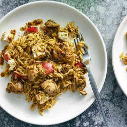 Chicken and Orzo With Sun-Dried Tomato and Basil Vinaigrette