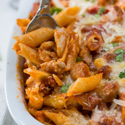 Chicken and Penne Parmesan Casserole