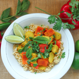 Chicken and Red Pepper Coconut Curry