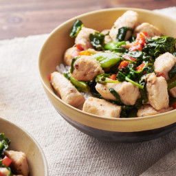 Chicken and Spinach Stir-Fry with Ginger and Oyster Sauce Recipe