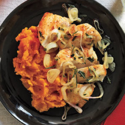 Chicken and Sweet Potatoes With Shallots