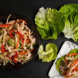 Chicken and Vegetable Salad With Soy and Sesame Dressing