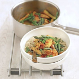 Chicken and vegetable stew with wholemeal couscous