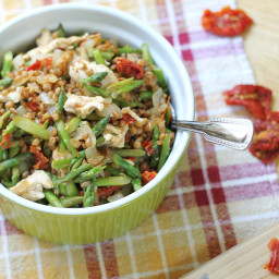 Chicken, Asparagus,Sun-dried Tomato and Wheat Berries Recipe