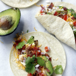 Chicken Avocado and Bacon Tacos with Jalapeno Ranch Dressing