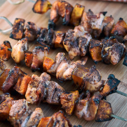 Chicken, Bacon And Sweet Potato Skewers Recipe