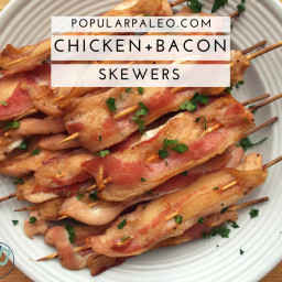 Chicken Bacon Skewers