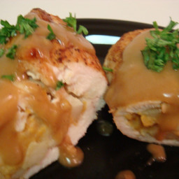 Chicken Breasts Stuffed With Apples and Cheddar