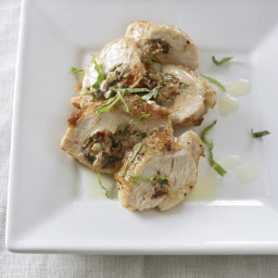 Chicken Breasts Stuffed with Goat Cheese, Basil and Sun-Dried Tomatoes