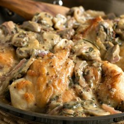 Chicken Breasts with Mushroom and Onion Dijon Sauce