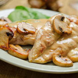Chicken Breasts with Mushroom Cream Sauce