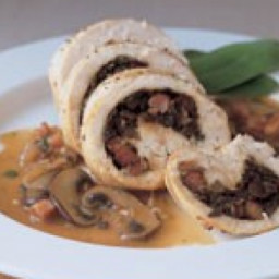 Chicken Breasts with Wild Mushroom and Bacon Stuffing and Marsala Sauce