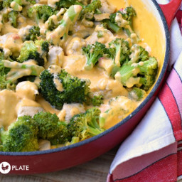 Chicken Broccoli Skillet with Pimento Cheese Sauce