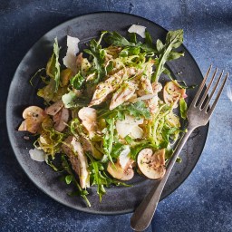 Chicken, Brussels Sprouts and Mushroom Salad