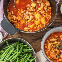 Chicken Casserole with Sweetcorn and Green Beans