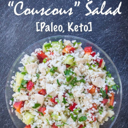 Chicken Cauliflower Couscous Salad Recipe [Paleo, Keto]
