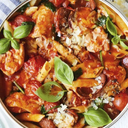 Chicken, chorizo and tomato penne recipe