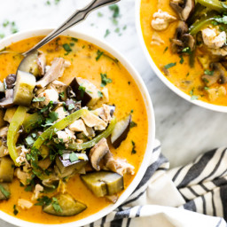 Chicken Coconut Curry Soup (Paleo, Whole30 + Keto)