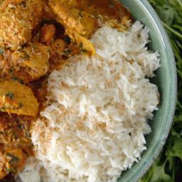 Chicken curry with basmati rice