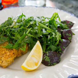 Chicken Cutlets with Spicy Arugula
