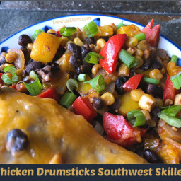 Chicken Drumsticks Southwest Skillet