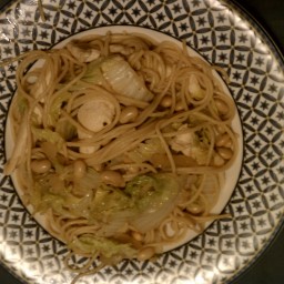 Chicken, Edamame, and Noodle Stir-fry