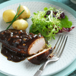 Chicken in balsamic barbecue sauce
