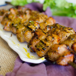 Chicken Kabobs with Bacon and Honey Mustard